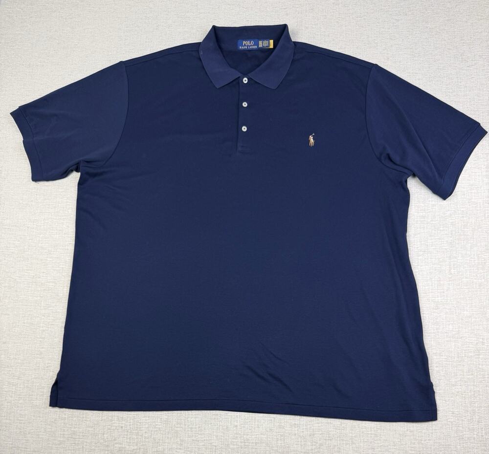 Polo Ralph Lauren Polo Shirt Men’s 3XLT Navy Cotton Short Sleeve Pony Logo
